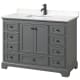 A thumbnail of the Wyndham Collection WCS202048S-VCA-MXX Dark Gray / Carrara Cultured Marble Top / Matte Black Hardware