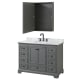 A thumbnail of the Wyndham Collection WCS202048SCMUNOMED Dark Gray / White Carrara Marble Top / Matte Black Hardware