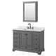 A thumbnail of the Wyndham Collection WCS202048SCMUNSMED Dark Gray / White Carrara Marble Top / Matte Black Hardware