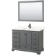 A thumbnail of the Wyndham Collection WCS202048S-QTZ-UNSM46 Dark Gray / Giotto Quartz Top / Matte Black Hardware