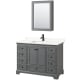 A thumbnail of the Wyndham Collection WCS202048S-QTZ-UNSMED Dark Gray / Giotto Quartz Top / Matte Black Hardware