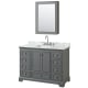 A thumbnail of the Wyndham Collection WCS202048SCMUNSMED Dark Gray / White Carrara Marble Top / Polished Chrome Hardware