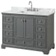 A thumbnail of the Wyndham Collection WCS202048SCMUNSMXX Dark Gray / White Carrara Marble Top / Polished Chrome Hardware