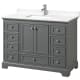 A thumbnail of the Wyndham Collection WCS202048S-QTZ-UNSMXX Dark Gray / White Quartz Top / Polished Chrome Hardware