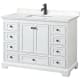 A thumbnail of the Wyndham Collection WCS202048S-VCA-MXX White / Carrara Cultured Marble Top / Matte Black Hardware