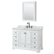 A thumbnail of the Wyndham Collection WCS202048SCMUNOMED White / White Carrara Marble Top / Matte Black Hardware