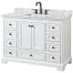 A thumbnail of the Wyndham Collection WCS202048SCMUNSMXX White / White Carrara Marble Top / Matte Black Hardware