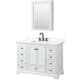 A thumbnail of the Wyndham Collection WCS202048S-QTZ-US3MED White / Giotto Quartz Top / Matte Black Hardware