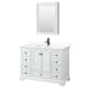 A thumbnail of the Wyndham Collection WCS202048S-VCA-MED White / White Cultured Marble Top / Matte Black Hardware