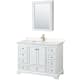 A thumbnail of the Wyndham Collection WCS202048S-VCA-MED White / Carrara Cultured Marble Top / Brushed Gold Hardware