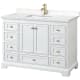 A thumbnail of the Wyndham Collection WCS202048S-VCA-MXX White / Carrara Cultured Marble Top / Brushed Gold Hardware