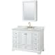 A thumbnail of the Wyndham Collection WCS202048SCMUNOMED White / White Carrara Marble Top / Brushed Gold Hardware