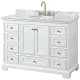A thumbnail of the Wyndham Collection WCS202048SCMUNOMXX White / White Carrara Marble Top / Brushed Gold Hardware