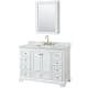 A thumbnail of the Wyndham Collection WCS202048SCMUNSMED White / White Carrara Marble Top / Brushed Gold Hardware