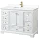 A thumbnail of the Wyndham Collection WCS202048S-VCA-MXX White / White Cultured Marble Top / Brushed Gold Hardware
