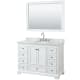A thumbnail of the Wyndham Collection WCS202048SCMUNOM46 White / White Carrara Marble Top / Polished Chrome Hardware