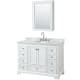 A thumbnail of the Wyndham Collection WCS202048SCMUNOMED White / White Carrara Marble Top / Polished Chrome Hardware