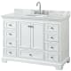 A thumbnail of the Wyndham Collection WCS202048SCMUNOMXX White / White Carrara Marble Top / Polished Chrome Hardware