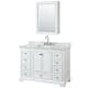 A thumbnail of the Wyndham Collection WCS202048SCMUNSMED White / White Carrara Marble Top / Polished Chrome Hardware