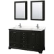 A thumbnail of the Wyndham Collection WCS202060D-VCA-MED Dark Espresso / Carrara Cultured Marble Top / Polished Chrome Hardware