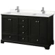 A thumbnail of the Wyndham Collection WCS202060D-VCA-MXX Dark Espresso / Carrara Cultured Marble Top / Polished Chrome Hardware