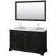 A thumbnail of the Wyndham Collection WCS202060DCMUNOM58 Dark Espresso / White Carrara Marble Top / Polished Chrome Hardware