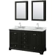 A thumbnail of the Wyndham Collection WCS202060DCMUNOMED Dark Espresso / White Carrara Marble Top / Polished Chrome Hardware