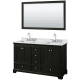 A thumbnail of the Wyndham Collection WCS202060DCMUNSM58 Dark Espresso / White Carrara Marble Top / Polished Chrome Hardware