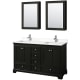 A thumbnail of the Wyndham Collection WCS202060D-QTZ-UNSMED Dark Espresso / White Quartz Top / Polished Chrome Hardware