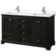 A thumbnail of the Wyndham Collection WCS202060D-QTZ-UNSMXX Dark Espresso / White Quartz Top / Polished Chrome Hardware