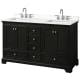 A thumbnail of the Wyndham Collection WCS202060D-QTZ-US3MXX Dark Espresso / White Quartz Top / Polished Chrome Hardware