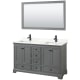 A thumbnail of the Wyndham Collection WCS202060D-QTZ-UNSM58 Dark Gray / Giotto Quartz Top / Matte Black Hardware