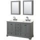 A thumbnail of the Wyndham Collection WCS202060D-QTZ-US3MED Dark Gray / Giotto Quartz Top / Matte Black Hardware