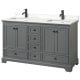 A thumbnail of the Wyndham Collection WCS202060D-QTZ-UNSMXX Dark Gray / White Quartz Top / Matte Black Hardware