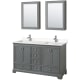 A thumbnail of the Wyndham Collection WCS202060D-VCA-MED Dark Gray / Carrara Cultured Marble Top / Polished Chrome Hardware