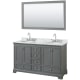 A thumbnail of the Wyndham Collection WCS202060DCMUNOM58 Dark Gray / White Carrara Marble Top / Polished Chrome Hardware