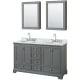 A thumbnail of the Wyndham Collection WCS202060DCMUNOMED Dark Gray / White Carrara Marble Top / Polished Chrome Hardware