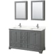 A thumbnail of the Wyndham Collection WCS202060D-QTZ-UNSMED Dark Gray / Giotto Quartz Top / Polished Chrome Hardware