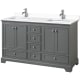 A thumbnail of the Wyndham Collection WCS202060D-VCA-MXX Dark Gray / White Cultured Marble Top / Polished Chrome Hardware
