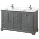 A thumbnail of the Wyndham Collection WCS202060D-QTZ-UNSMXX Dark Gray / White Quartz Top / Polished Chrome Hardware