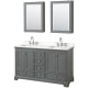 A thumbnail of the Wyndham Collection WCS202060D-QTZ-US3MED Dark Gray / White Quartz Top / Polished Chrome Hardware