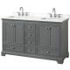 A thumbnail of the Wyndham Collection WCS202060D-QTZ-US3MXX Dark Gray / White Quartz Top / Polished Chrome Hardware