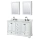 A thumbnail of the Wyndham Collection WCS202060DCMUNOMED White / White Carrara Marble Top / Matte Black Hardware