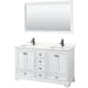 A thumbnail of the Wyndham Collection WCS202060D-QTZ-UNSM58 White / Giotto Quartz Top / Matte Black Hardware