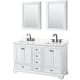 A thumbnail of the Wyndham Collection WCS202060D-QTZ-US3MED White / Giotto Quartz Top / Matte Black Hardware