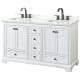 A thumbnail of the Wyndham Collection WCS202060D-QTZ-US3MXX White / Giotto Quartz Top / Matte Black Hardware