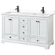 A thumbnail of the Wyndham Collection WCS202060D-VCA-MXX White / White Cultured Marble Top / Matte Black Hardware