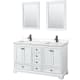 A thumbnail of the Wyndham Collection WCS202060D-QTZ-UNSM24 White / White Quartz Top / Matte Black Hardware