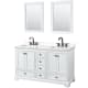 A thumbnail of the Wyndham Collection WCS202060D-QTZ-US3M24 White / White Quartz Top / Matte Black Hardware