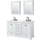 A thumbnail of the Wyndham Collection WCS202060D-QTZ-US3MED White / White Quartz Top / Matte Black Hardware